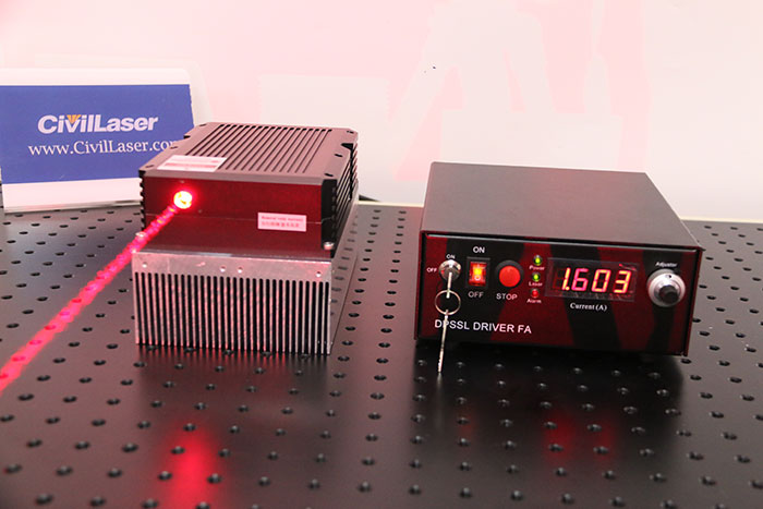650nm 8W High Power Red Semiconductor Laser System For Scientific Research